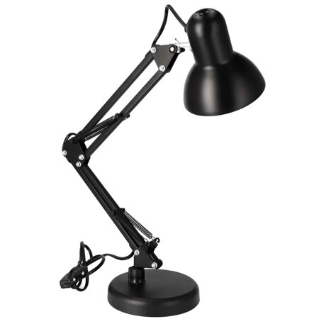 PIXI Noir E27 lampe de bureau à dessin base noire et set de clips EDO777535