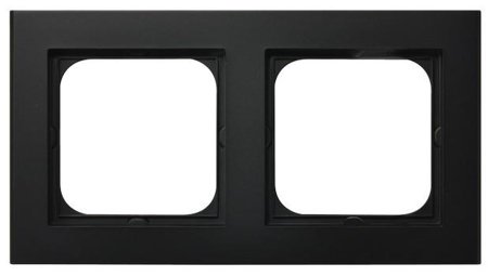 Plaque de finition double, noir métallique Ospel Sonata R-2R/33