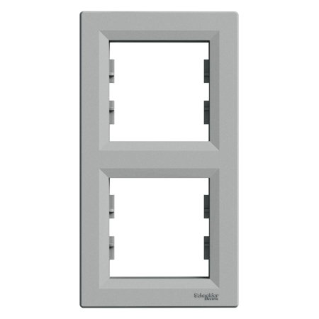 Plaque double verticale, aluminium - Schneider Asfora