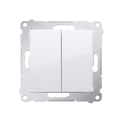 Simon 54 Premium Blanc Interrupteur double allumage (module), connecteurs rapides,  DW5.01/11