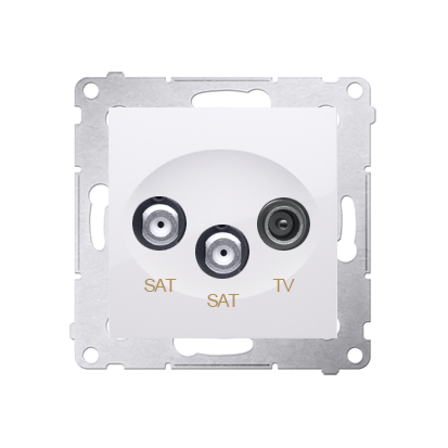 Simon 54 Premium Blanc Prise d'antenne SAT/SAT/RTV double satellite (modulaire), DASK2.01/11