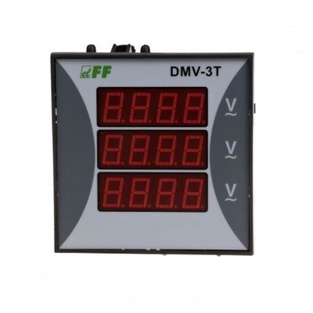 Voltmètre, triphasé, 195-265V CA DMV-3T